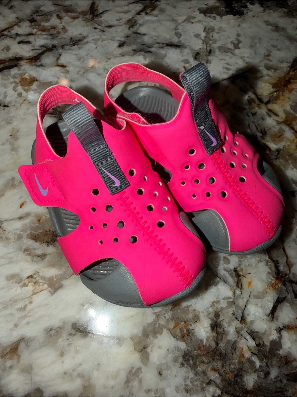 Nike Kids Pink and Gray Water Shoes